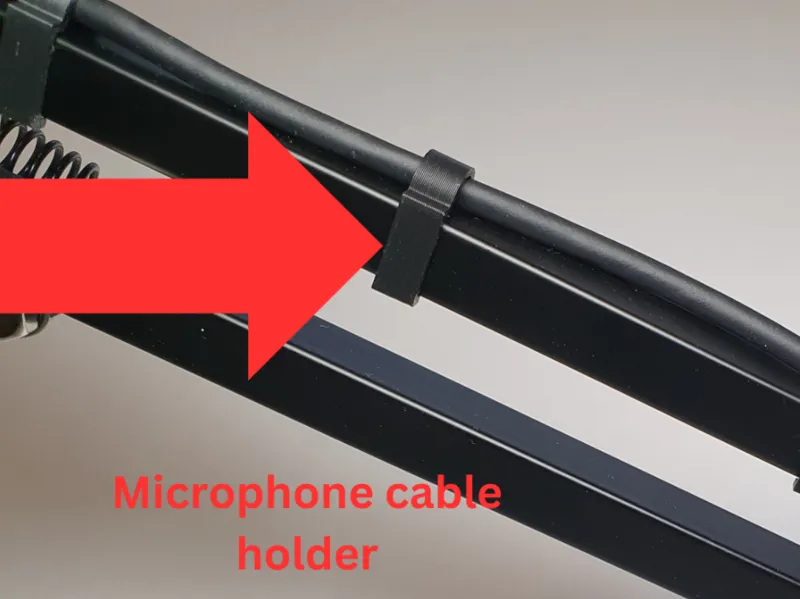 Microphone cable holder 