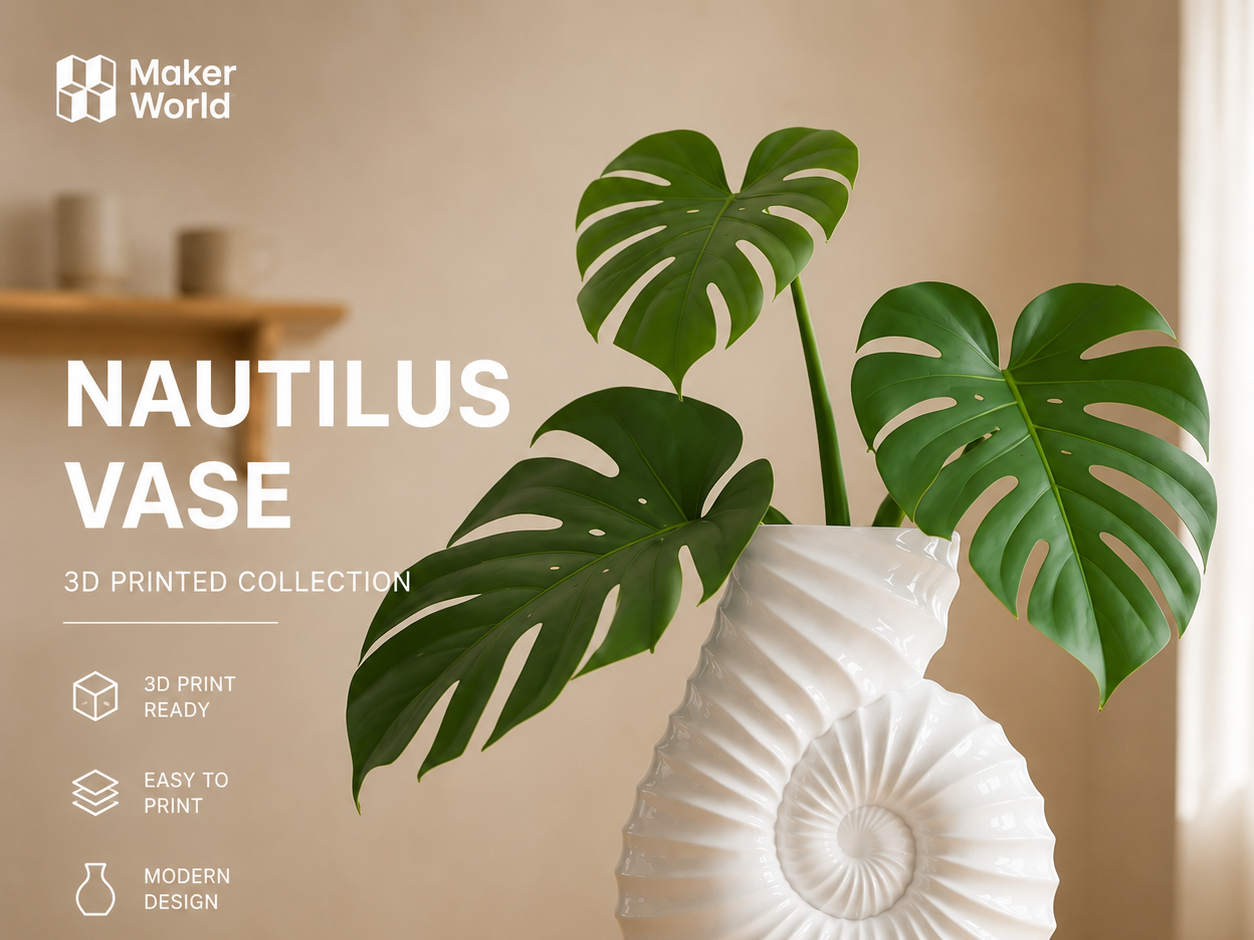Nautilus Vase: Simple Elegance - No Supports
