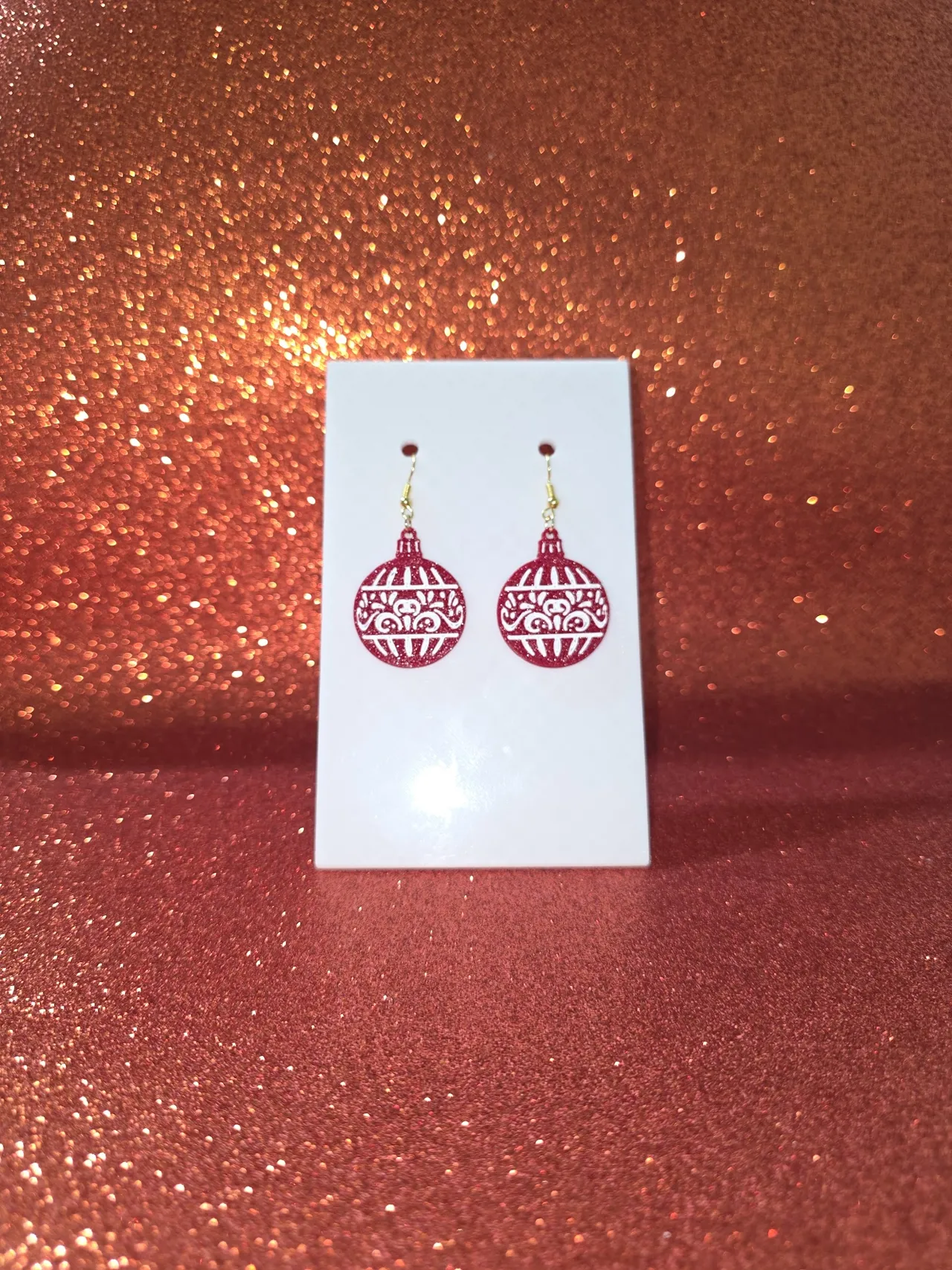 Elegant Christmas ball earrings view 2