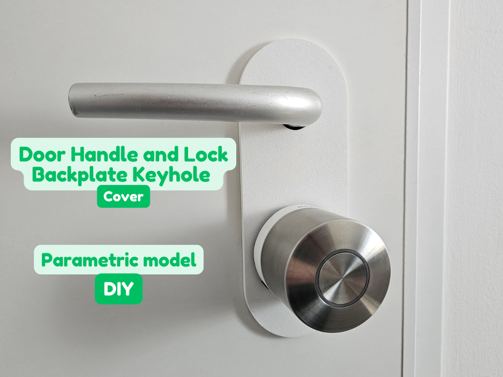 Door Handle and Lock Backplate Keyhole Cover (DIY)
