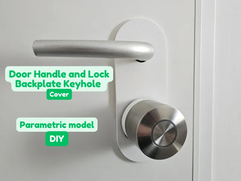 Door Handle and Lock Backplate Keyhole Cover (DIY)