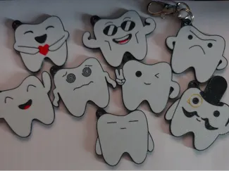 Tooth keychains