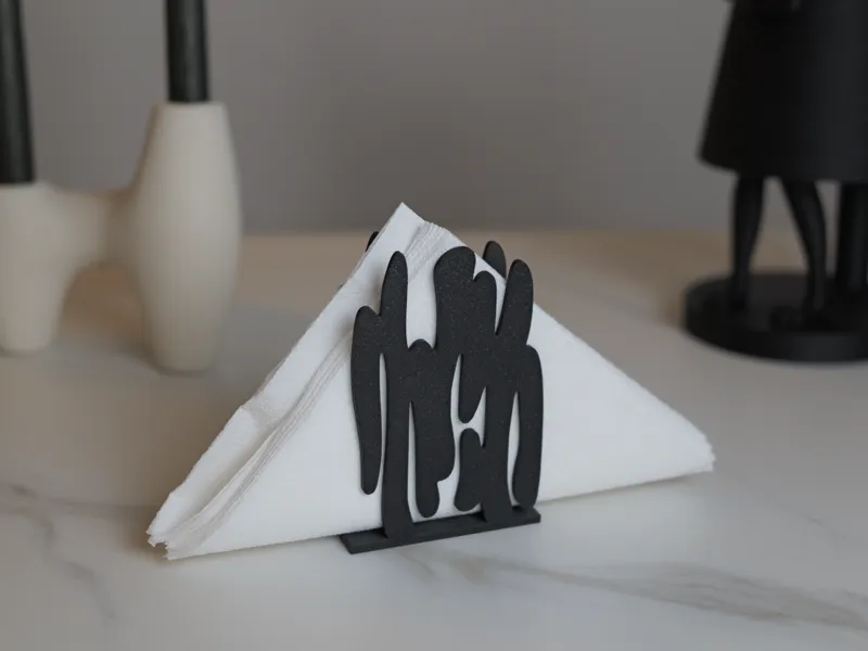 Modern Abstract Napkin Holder- Organic Design
