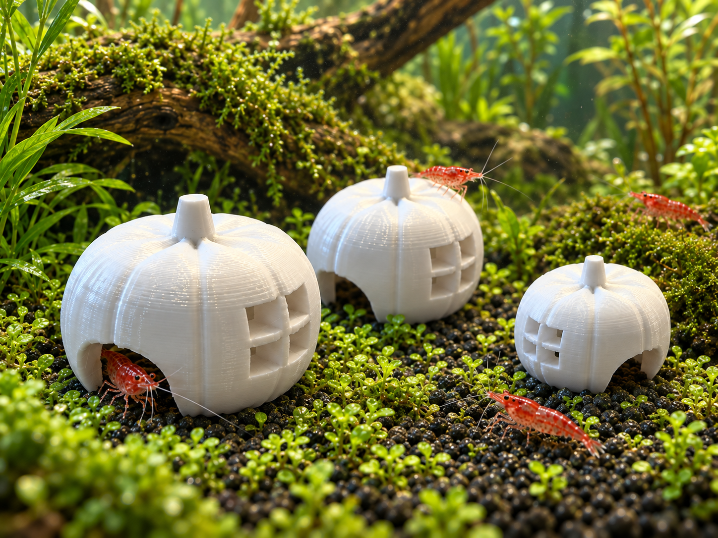 Pumpkin House Shrimp Hideout – S/M/L Set 3D model