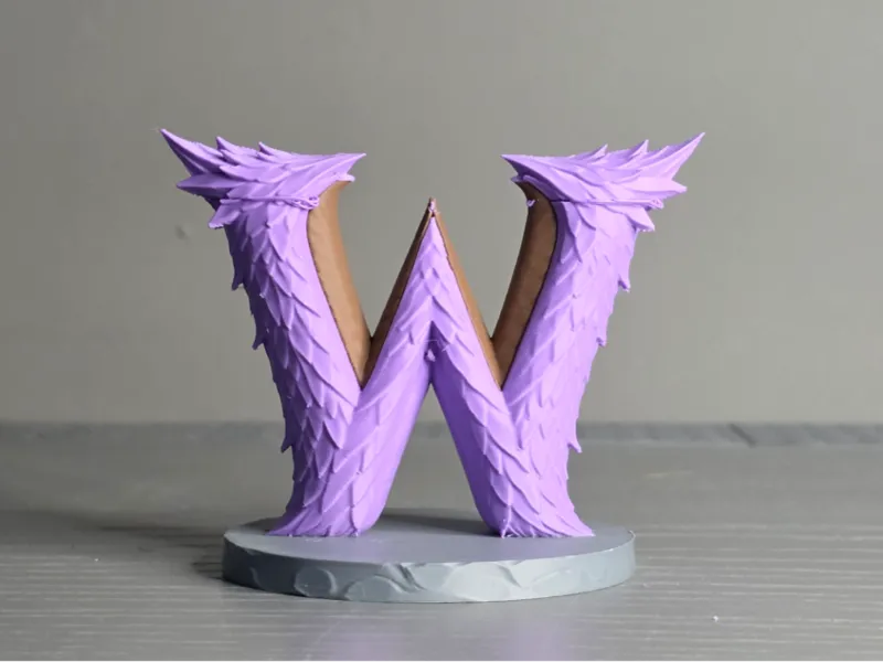 Dragon Letter W Display Sculpture