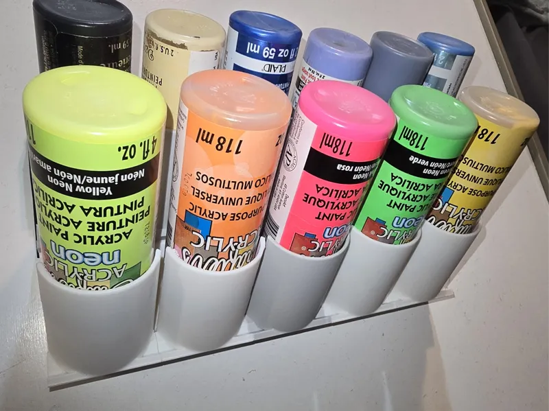 2oz-4oz modular wall mounted paint holder+brush