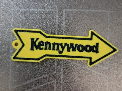 Vintage Amusement Park Arrow Keychain