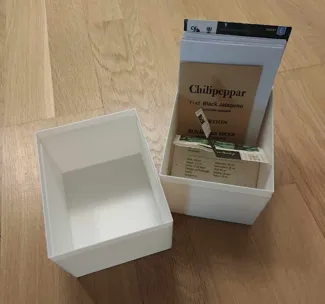 Seed packet box