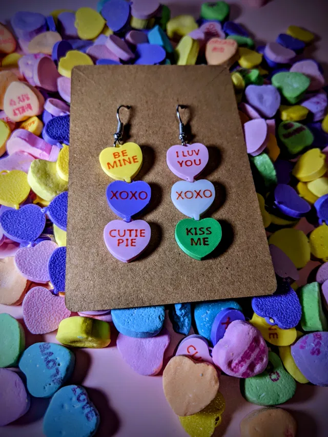 Sweethearts Candy Earrings
