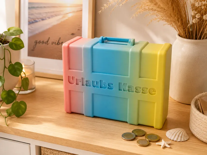 Vintage Reisekoffer-Spardose 