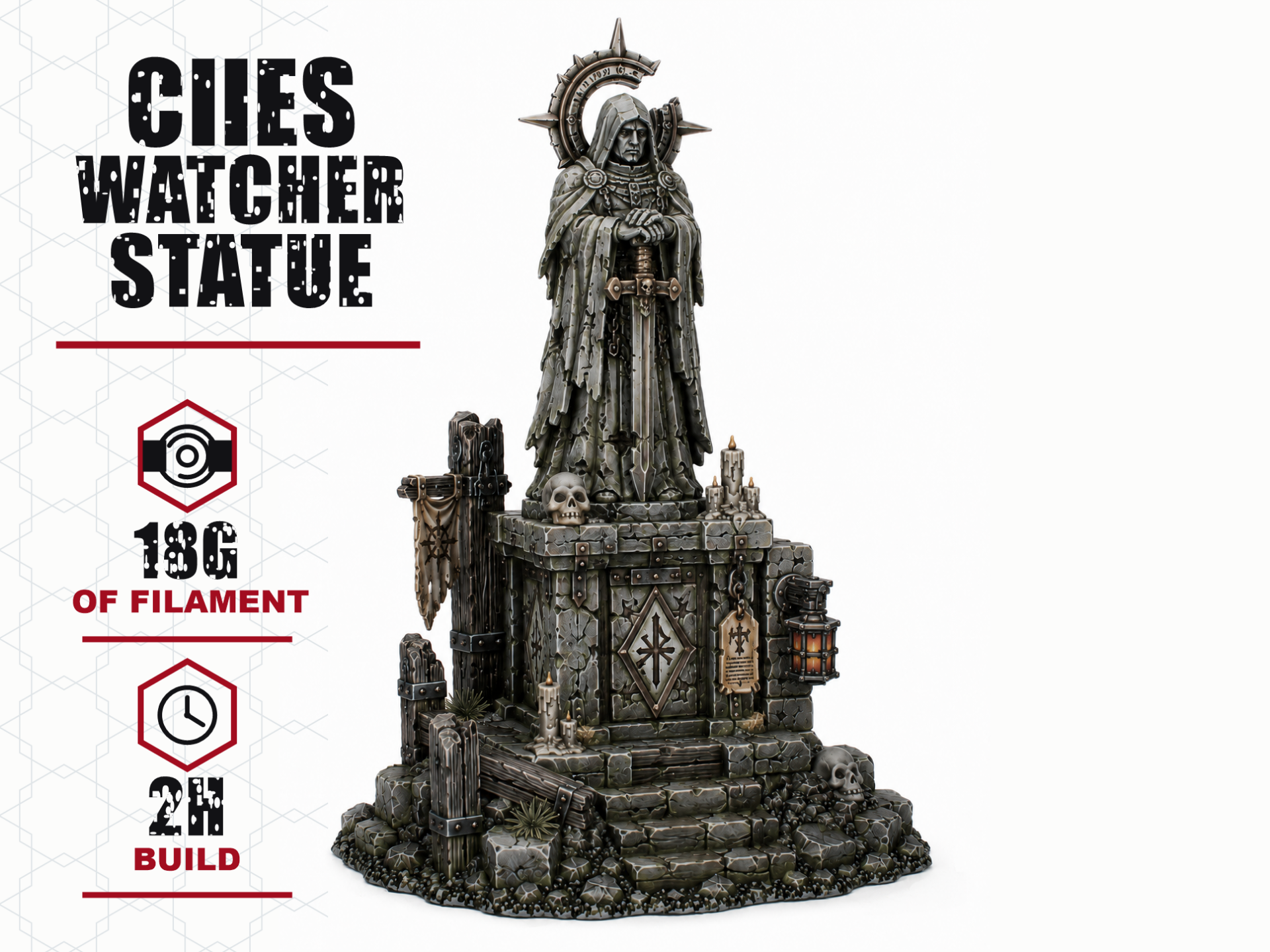Gothic Cities Watcher Statue - Shrine Terrain