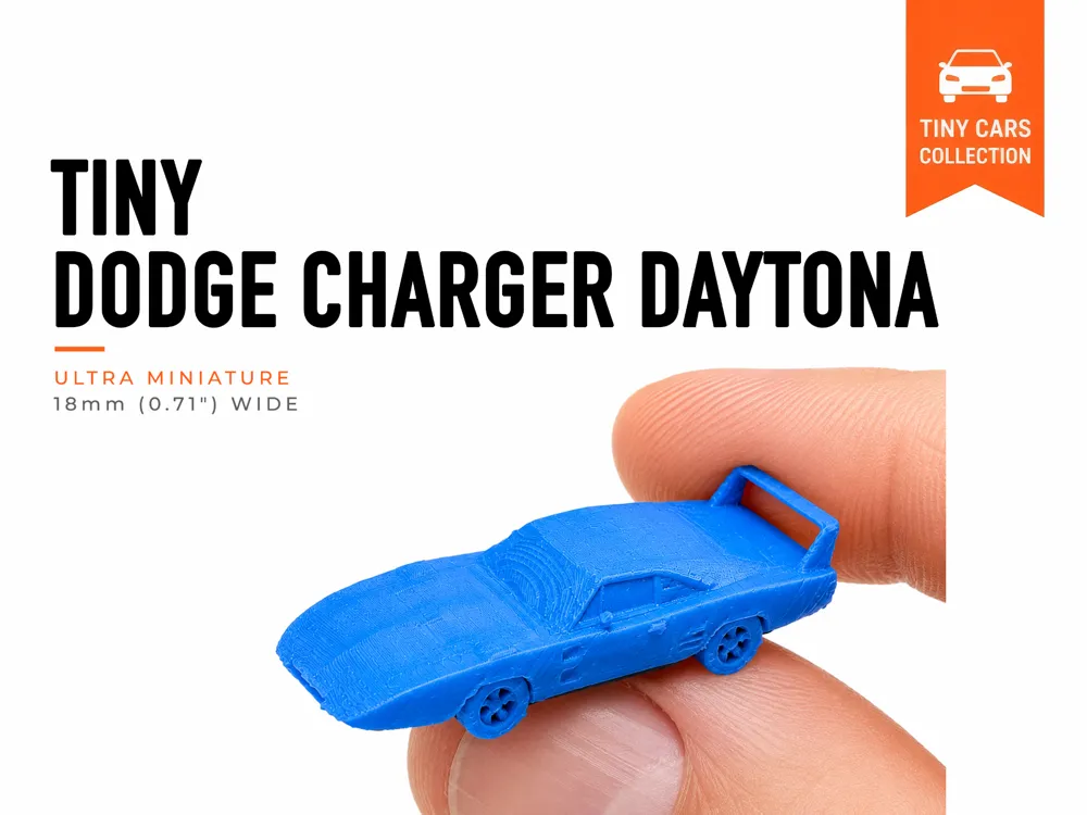 Accesorio para boquillas: Tiny Dodge Charger Daytona - Mini Cars Series. Referencia del modelo original.