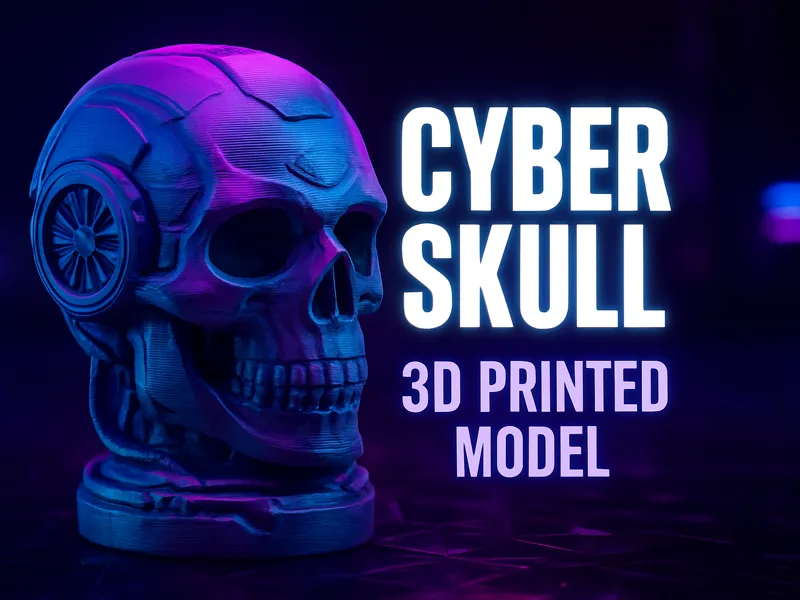 Cyber Skull Figure
