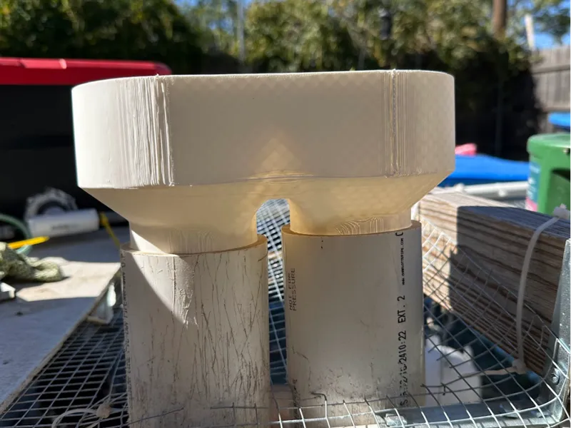 Double Funnel for 3" PVC Chicken Feeder and lid