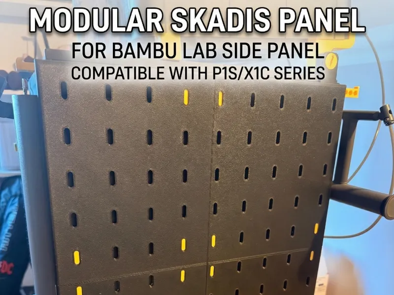 Modular Skadis Pegboard for P2S / P1S / X1C 