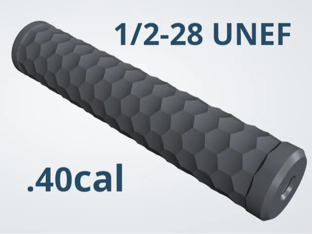 High Power Moderator Hexagon .40 (1/2-28 UNEF)
