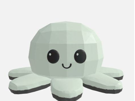 Low-Poly Reversible Octopus - Cute Mood Fidget Toy