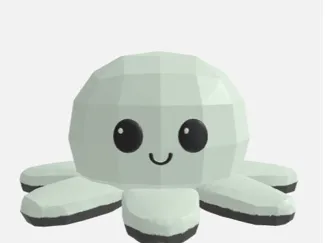 Low-Poly Reversible Octopus - Cute Mood Fidget Toy