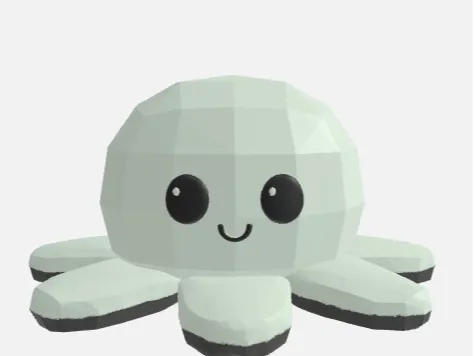 Low-Poly Reversible Octopus - Cute Mood Fidget Toy