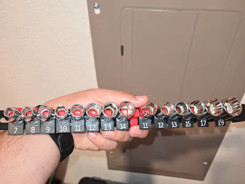Socket labels and holder 