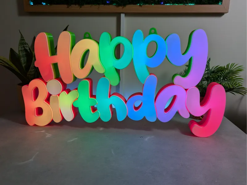 Happy Birthday large LED sign