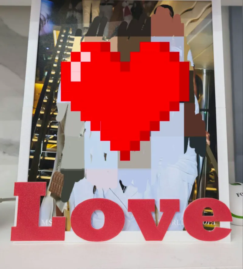 Love photo frame for H 255mm L 203mm photos