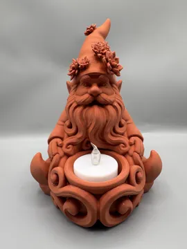 Accesorio de iluminación decorativa: Succulent Gnome Tea Light Candle Holder Decor — vista de referencia 3