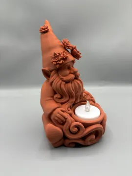 Accesorio de iluminación decorativa: Succulent Gnome Tea Light Candle Holder Decor — vista de referencia 4