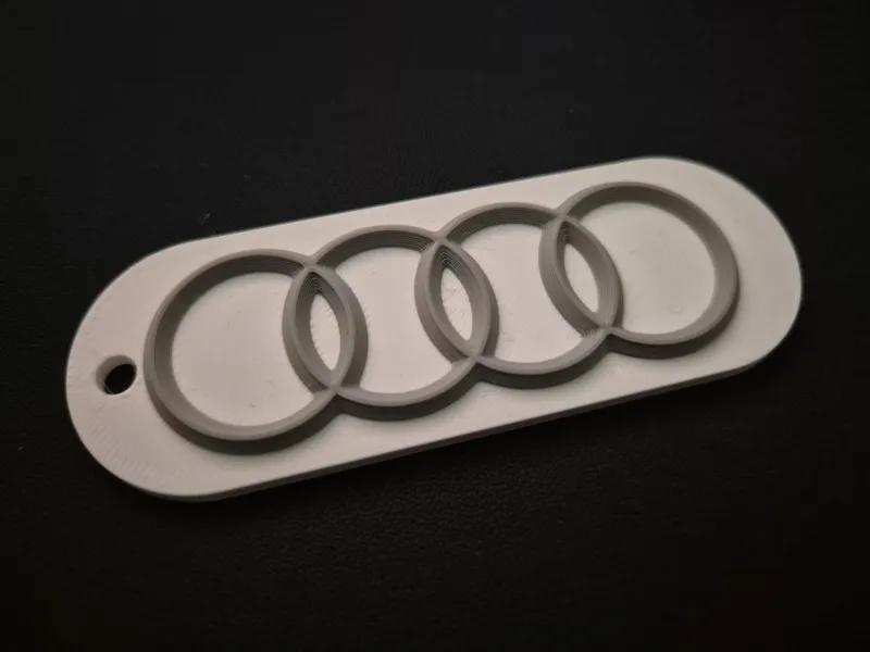 Audi logo old design keychain