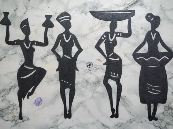 Décoration murale silhouettes africaines