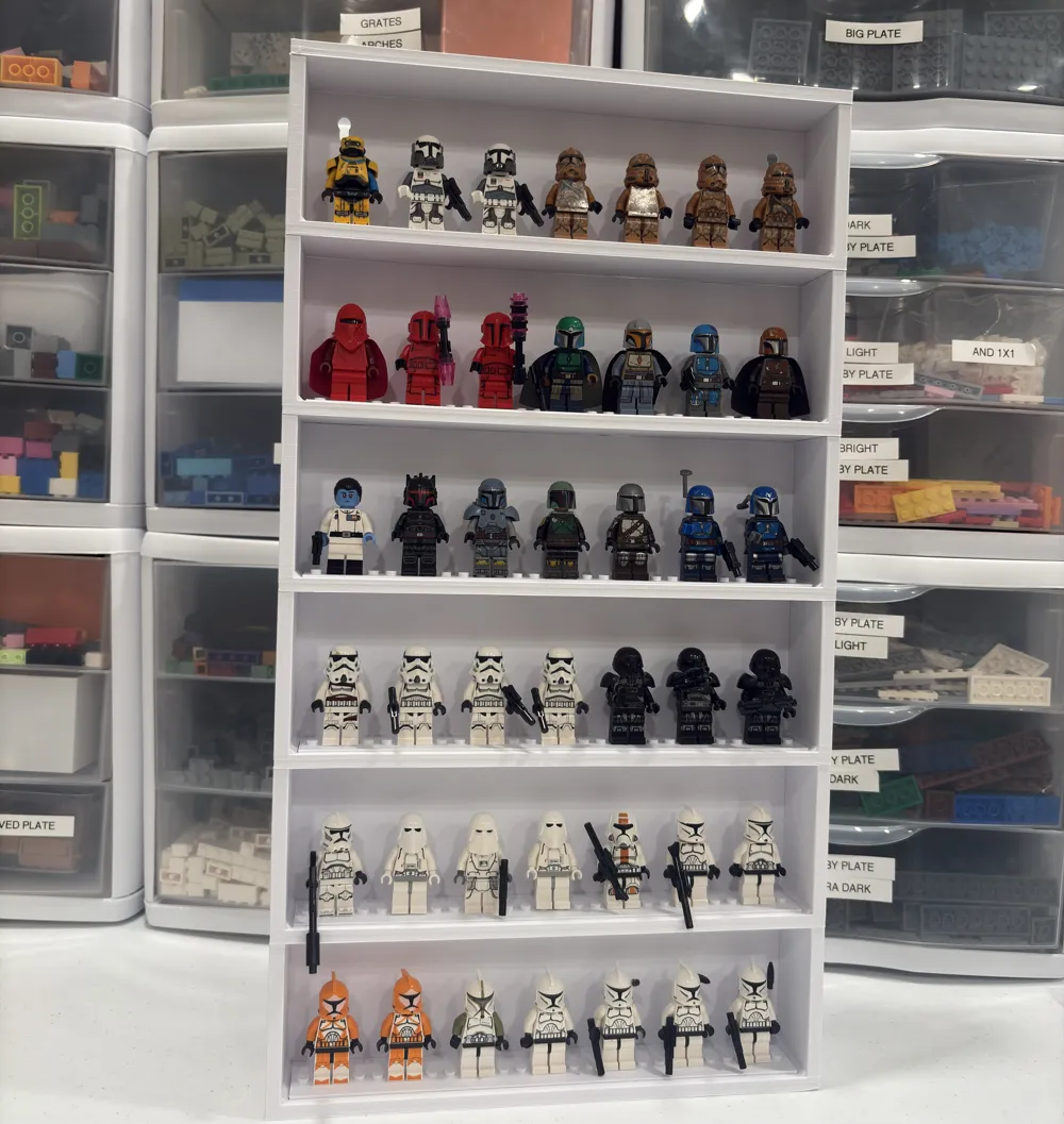 Modular Wall mounted brick figure display stand - Free 3D Print Model ...