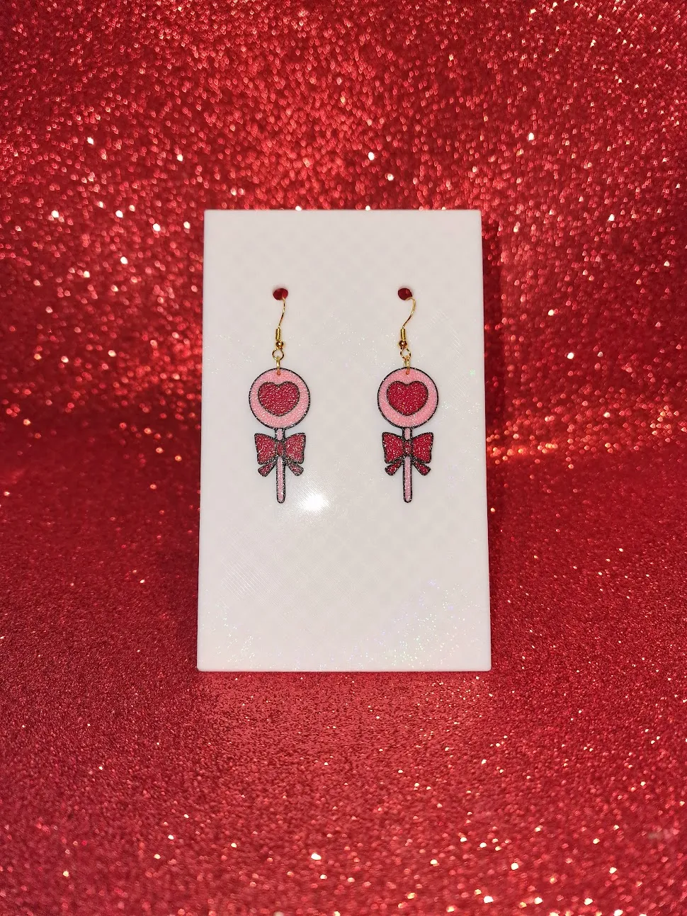 Lollipop love earrings view 2