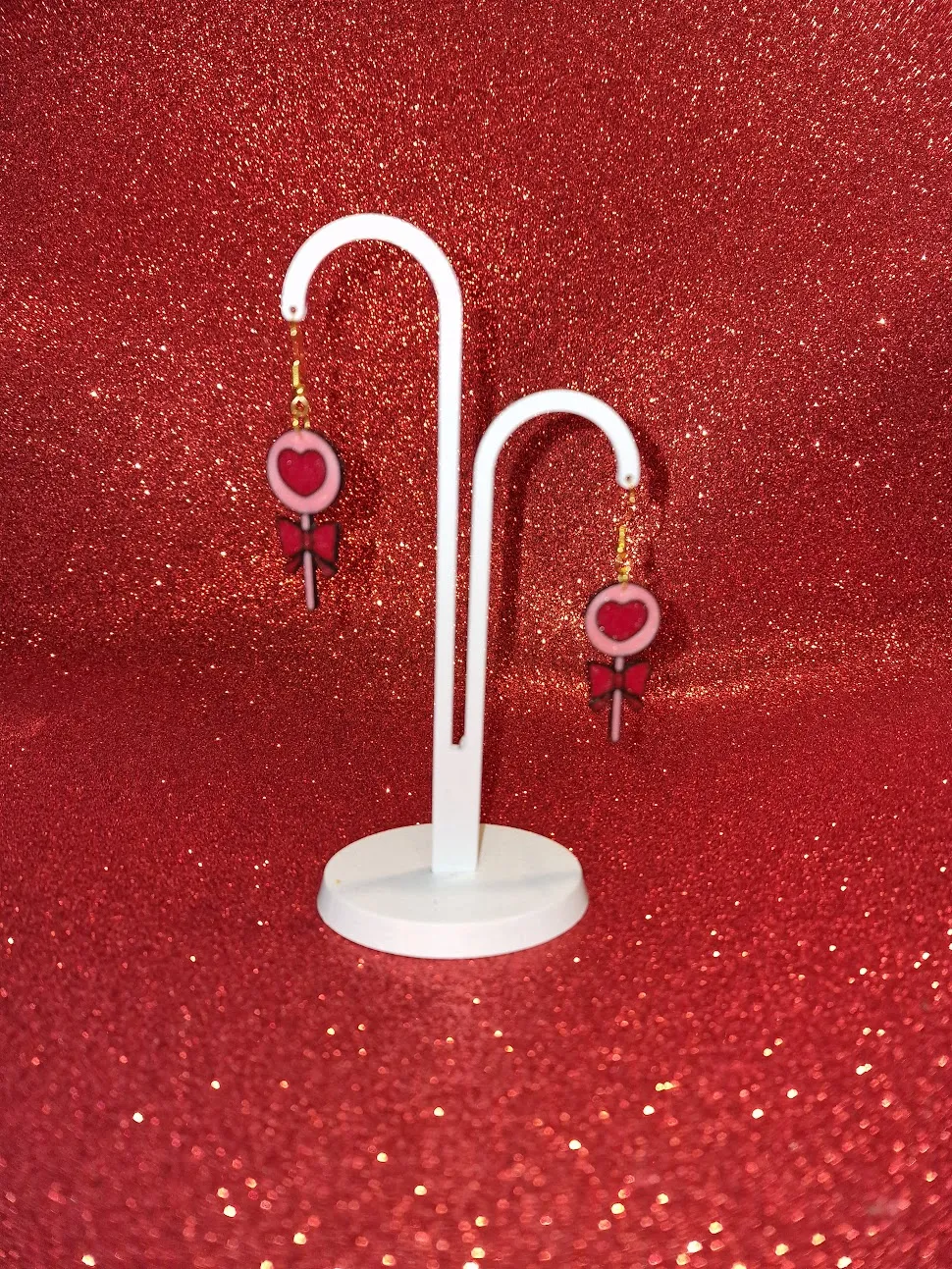 Lollipop love earrings view 3