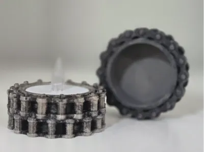 Bike Chain Tealight Candle Holder