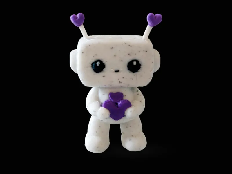 Cute Love Robot Mini Figurine