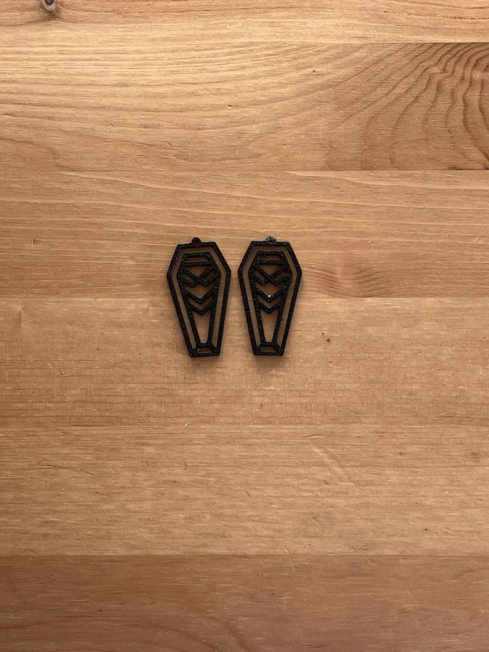 coffin earrings view 2