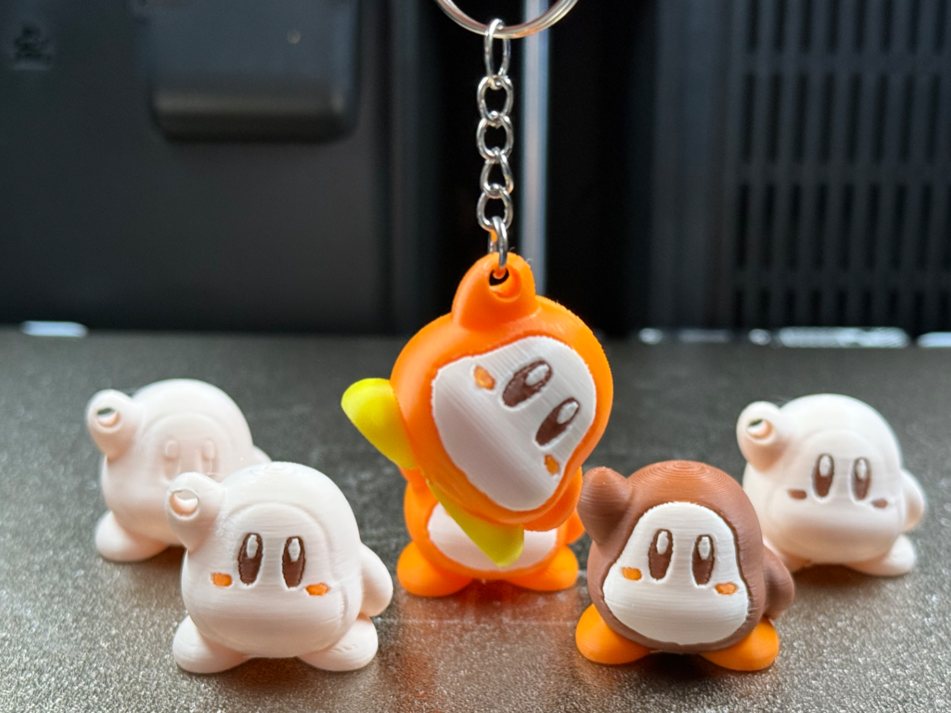 Cute Waddle Dee Keychain Figurine