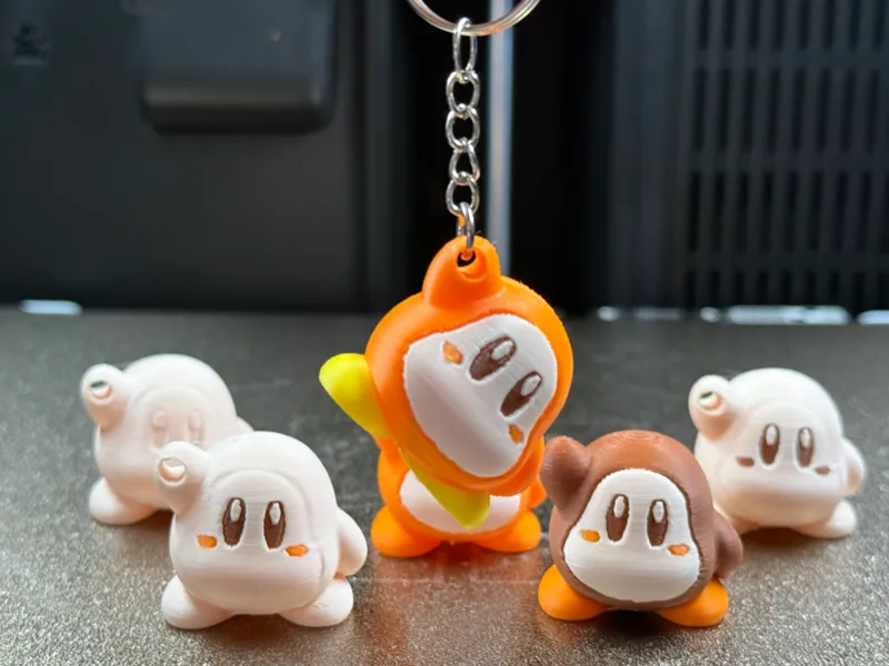 Cute Waddle Dee Keychain Figurine