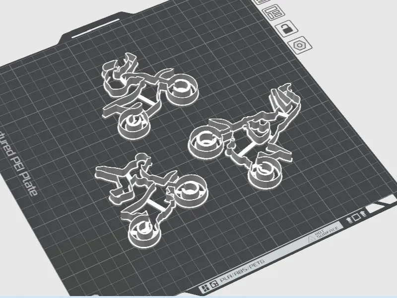 Stunt rider cookie cutters
