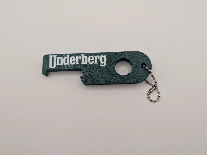 Compact bottle and Underberg opener