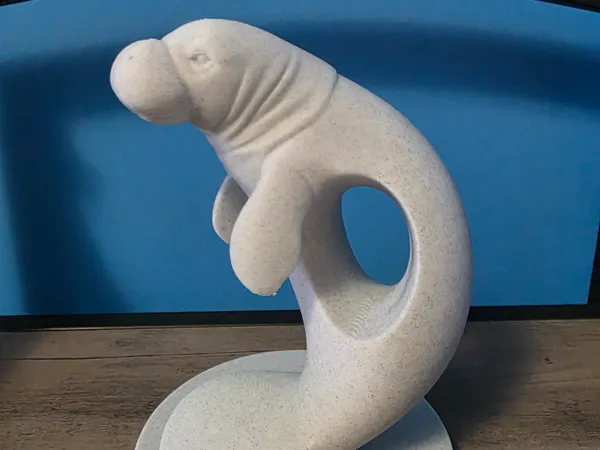 Sculpture lamantin décorative