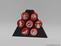 Ständer für 7 Gobblegums - 0,4mm Düse