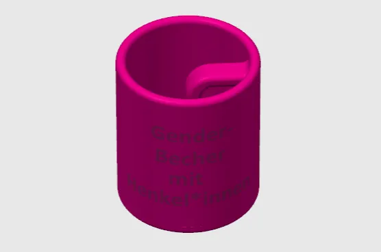 Gender-Becher mit Henkel*innen
