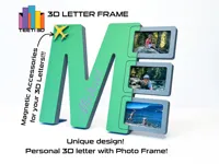 Letter M with photo frame