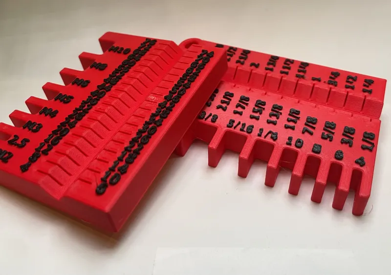 Mini Imperial and Metric Screw Sizers