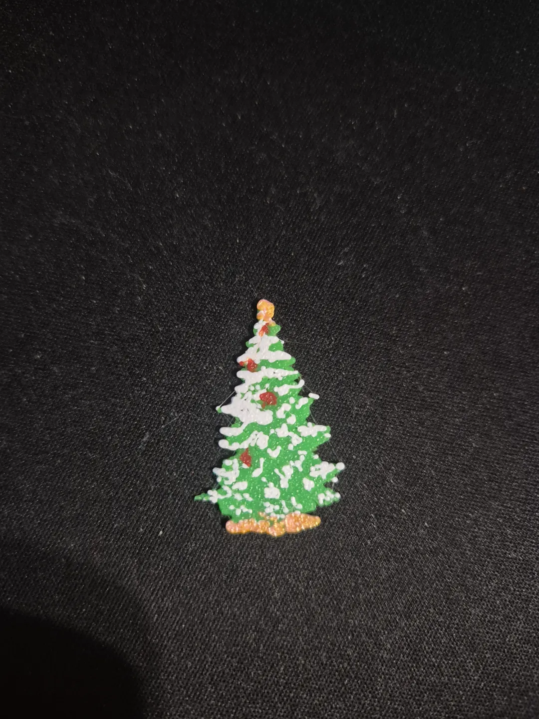 Christmas tree earring view 2