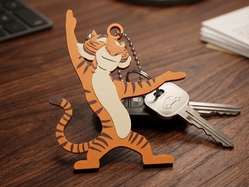 Cute Tigger Cat Yoga Dancing Pose