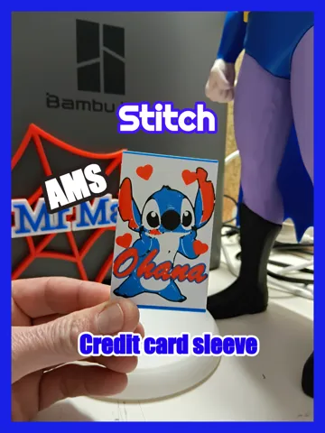 Modelo para impresión 3D: Stitch credit card protector sleeve — vista de referencia 2