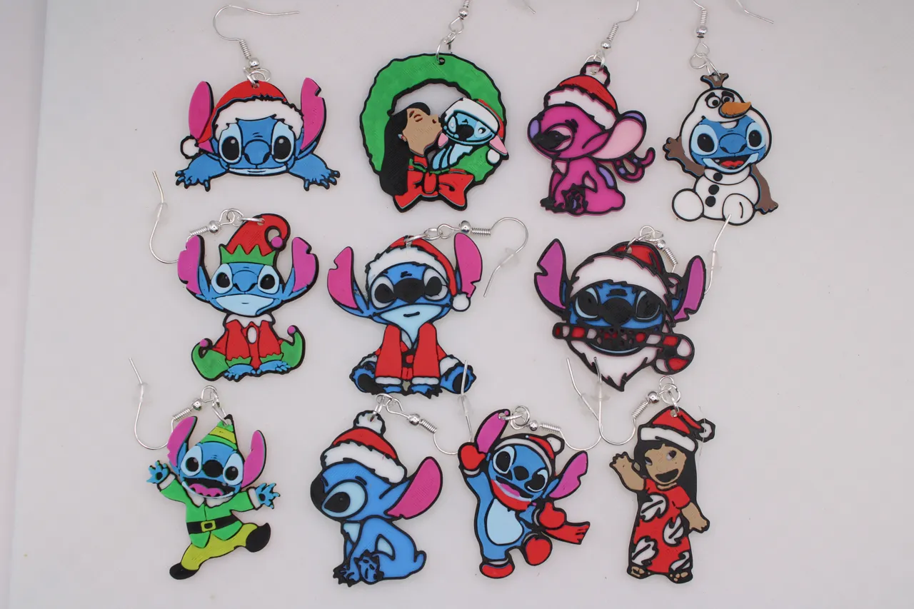 Christmas - Stitch Earrings view 2