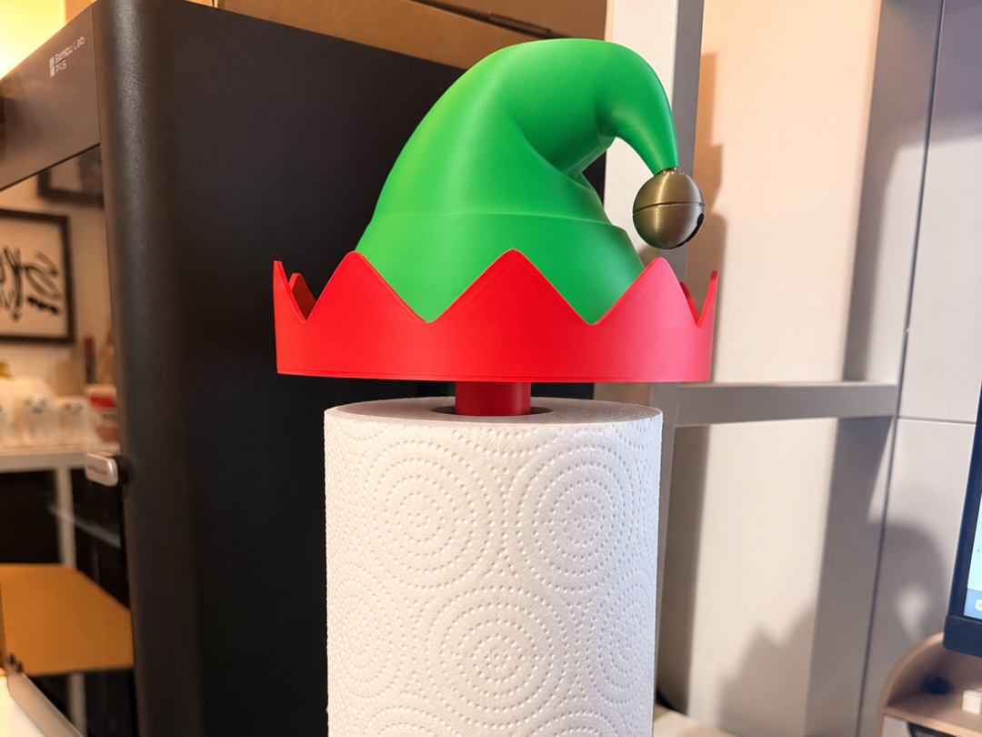 Christmas Elf Hat Paper Towel Holder - No AMS - 1